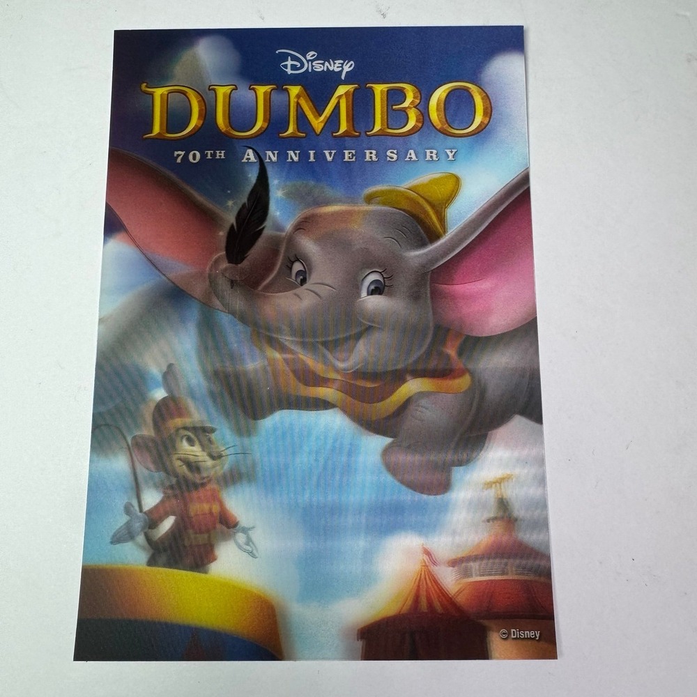 DUMBO 70th Anniversary Disney Movie Club 3D Lenticular Collector's Card RARE OOP